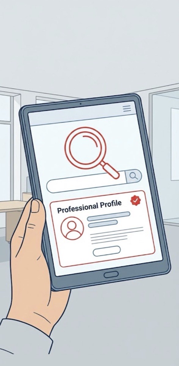 A business team page with named personnel